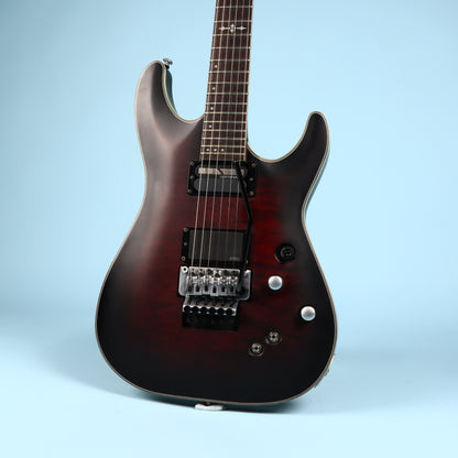 Schecter C-1 Platinum FR S Sustainiac w/ Floyd Rose Crimson Red Burst Satin