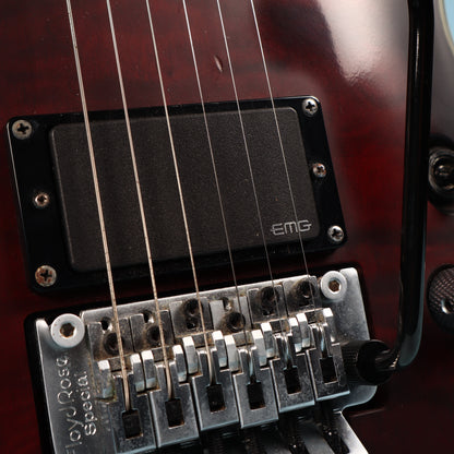 Schecter C-1 Platinum FR S Sustainiac w/ Floyd Rose Crimson Red Burst Satin