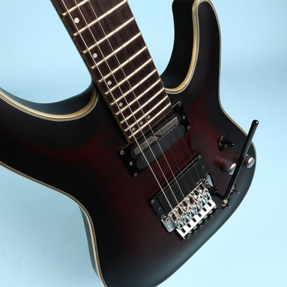 Schecter C-1 Platinum FR S Sustainiac w/ Floyd Rose Crimson Red Burst Satin