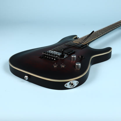 Schecter C-1 Platinum FR S Sustainiac w/ Floyd Rose Crimson Red Burst Satin