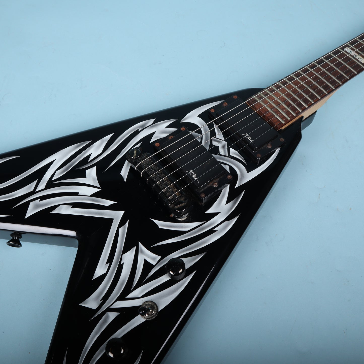 BC Rich Kerry King Signature KKV Tribal Flame Flying V Electric Guitar