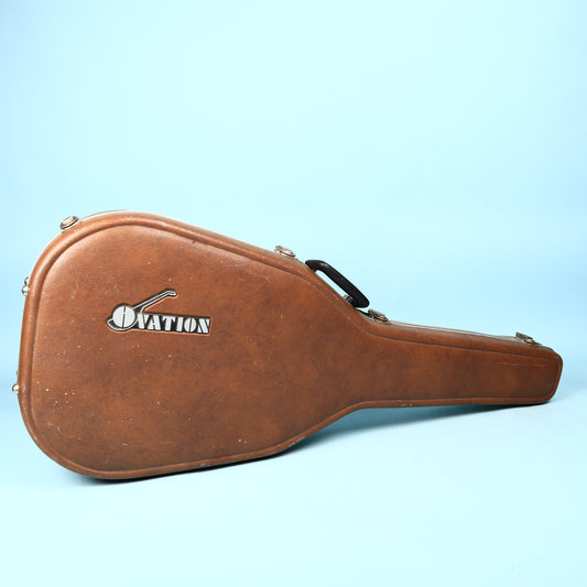Original Vintage Brown OVATION Hard Shell Case Deep Bowl Molded