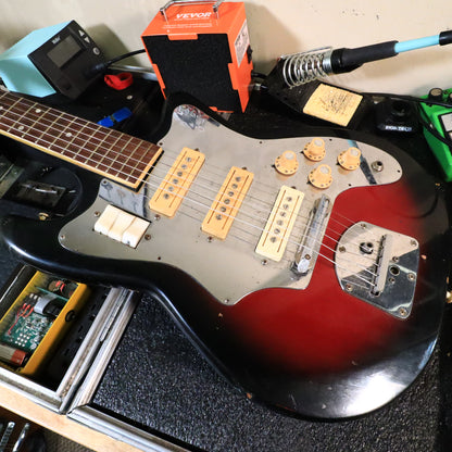Vintage Decca (Teisco) 3-Pickup Electric Guitar Sunburst