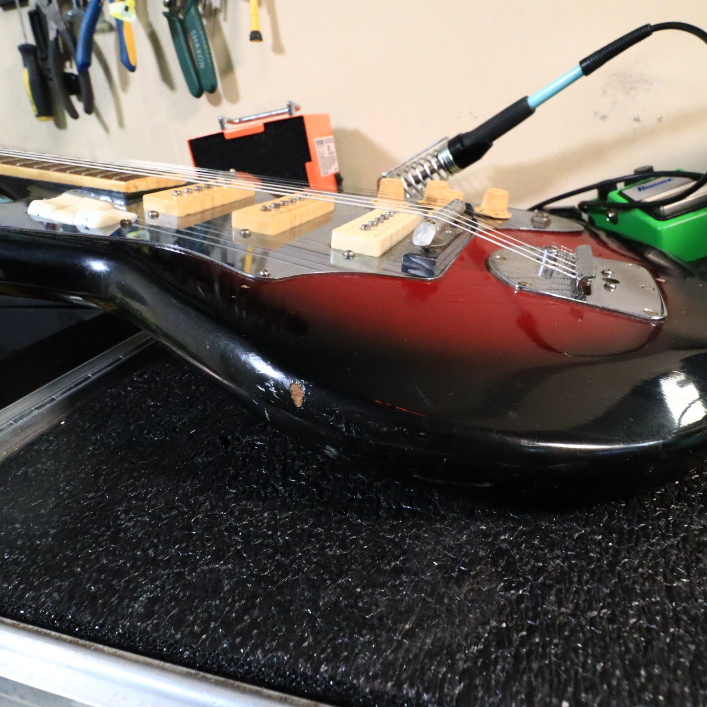Vintage Decca (Teisco) 3-Pickup Electric Guitar Sunburst