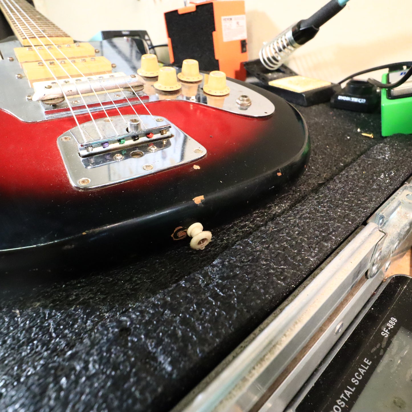 Vintage Decca (Teisco) 3-Pickup Electric Guitar Sunburst