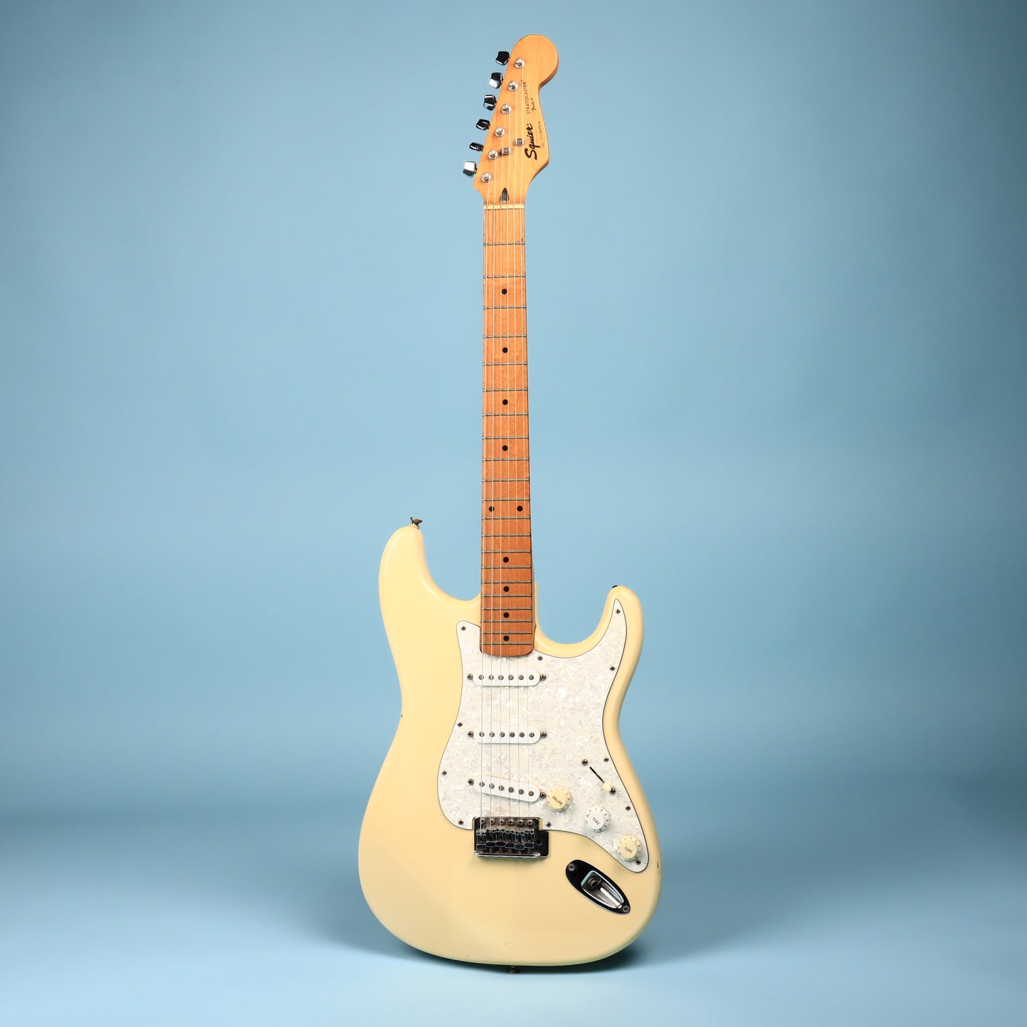1992 Squier MIK Stratocaster Korea Off-White Maple Neck