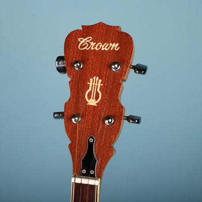 Crown Kent Vintage 4 String Banjo with Block Inlays MIJ Japan