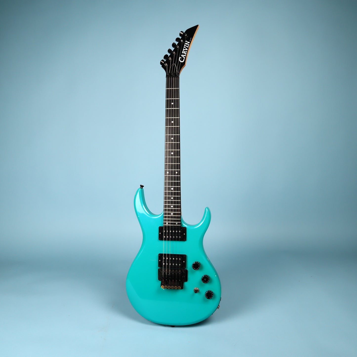 1989 Carvin Pearl Green DC-127 Electric Guitar