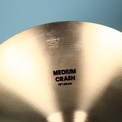 Zildjian Medium Crash Drum Cymbal 19"