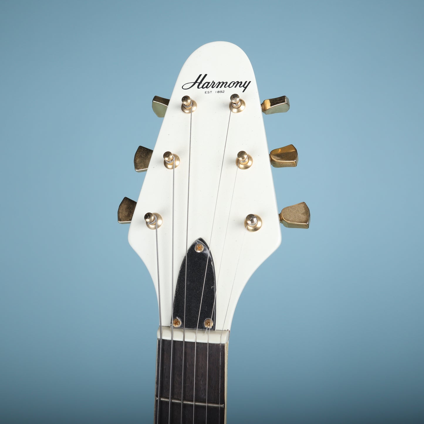 Harmony Flying V White NOS V666GT Electric Guitar  *Excellent Cond*