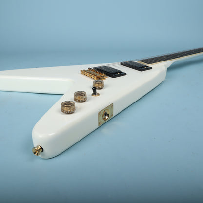 Harmony Flying V White NOS V666GT Electric Guitar  *Excellent Cond*