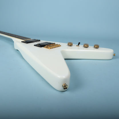 Harmony Flying V White NOS V666GT Electric Guitar  *Excellent Cond*