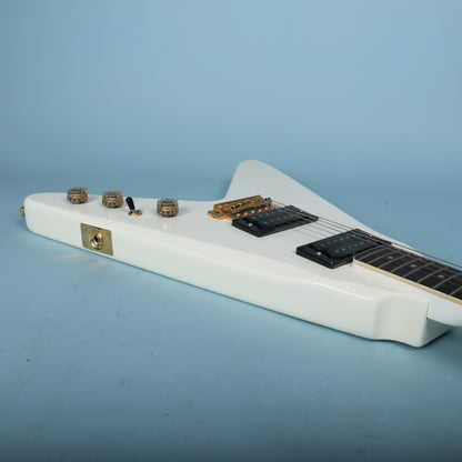 Harmony Flying V White NOS V666GT Electric Guitar  *Excellent Cond*