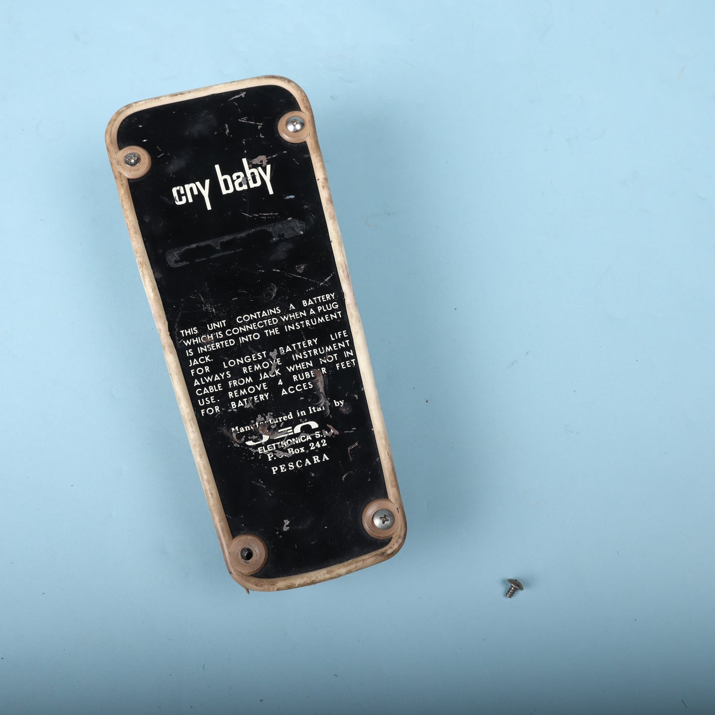 Early 1970s Jen Cry Baby Italian Italy Wah Wah Red Fasel Pedal