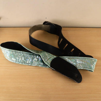 Guitar Strap Iridescent Green Style Leather