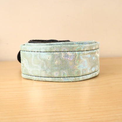 Guitar Strap Iridescent Green Style Leather