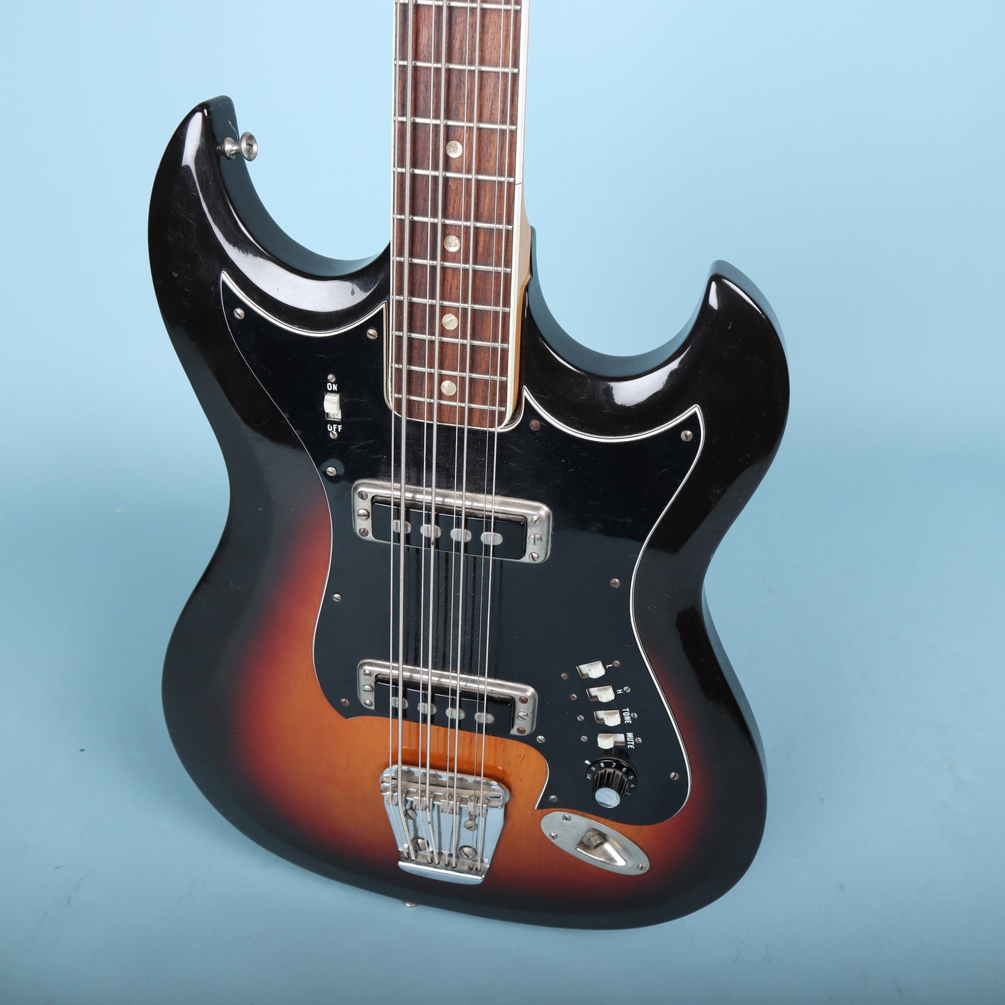 Vintage Hagstrom H-8 8-String Bass Sunburst 1960s