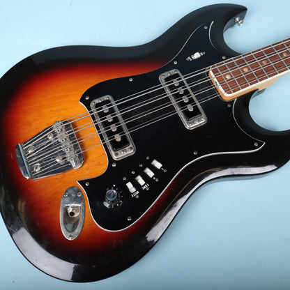 Vintage Hagstrom H-8 8-String Bass Sunburst 1960s