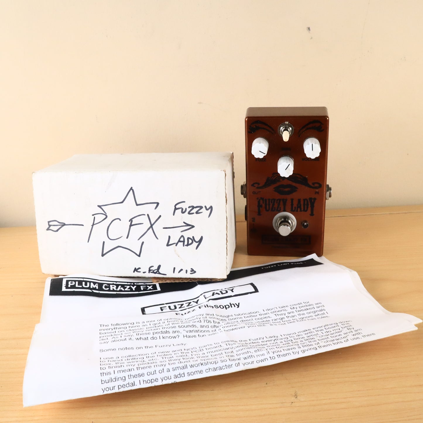 Plum Crazy FX Fuzzy Lady Fuzz Pedal 2013