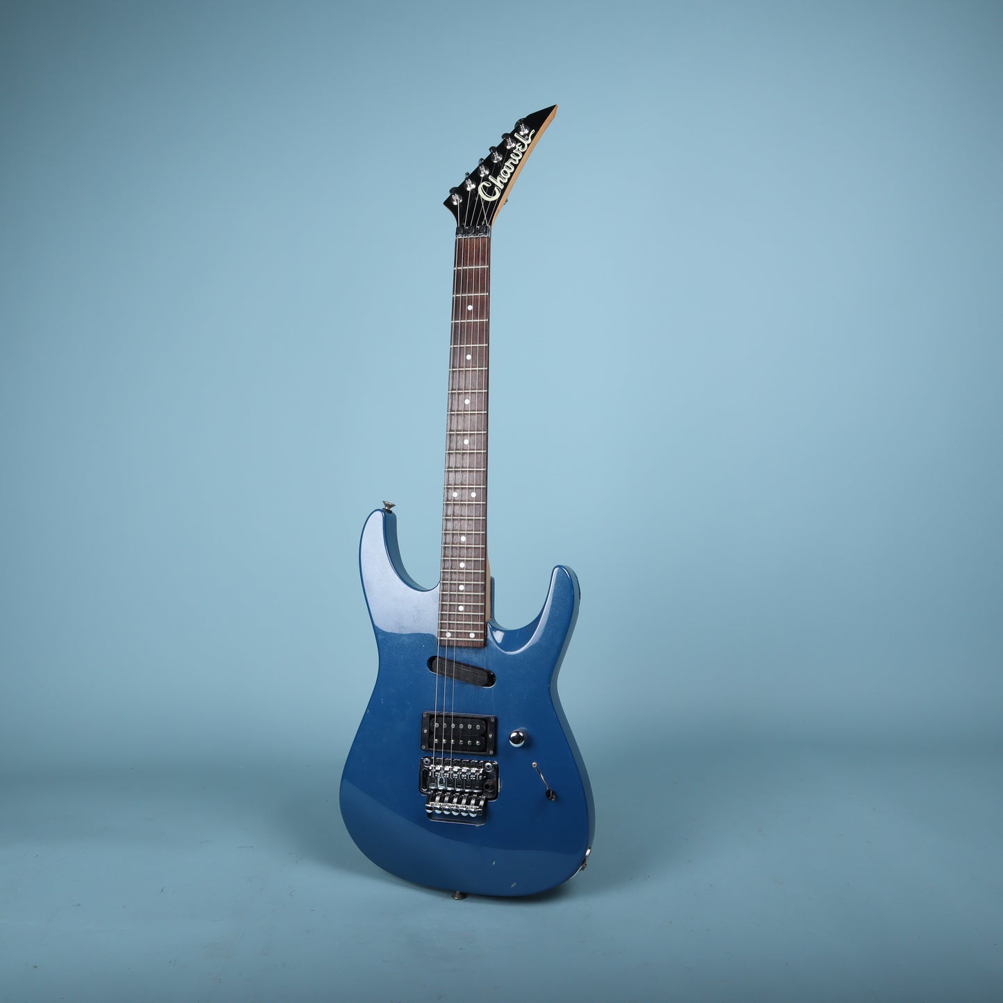 1990 Charvel Fusion Deluxe Toothpaste Logo Pearl Blue Electric Guitar