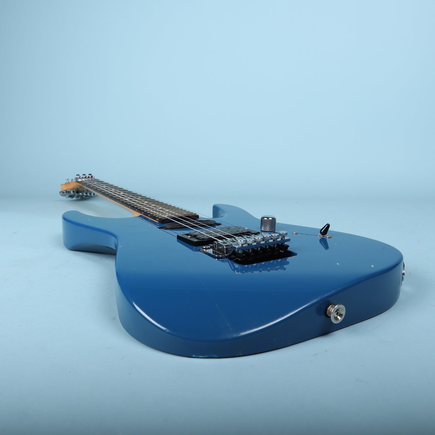 1990 Charvel Fusion Deluxe Toothpaste Logo Pearl Blue Electric Guitar