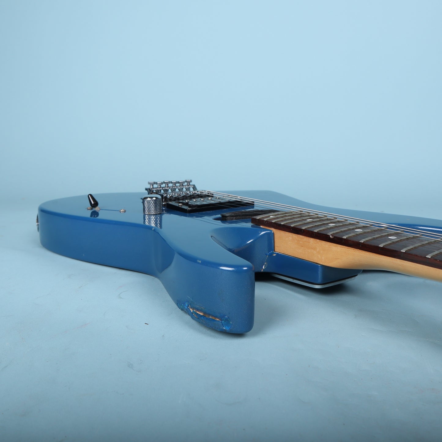 1990 Charvel Fusion Deluxe Toothpaste Logo Pearl Blue Electric Guitar