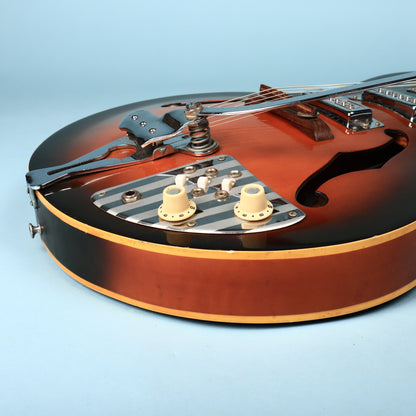 '60s Decca Teisco Hollowbody Sunburst 3 Pickup DMI 502 Electric Guitar