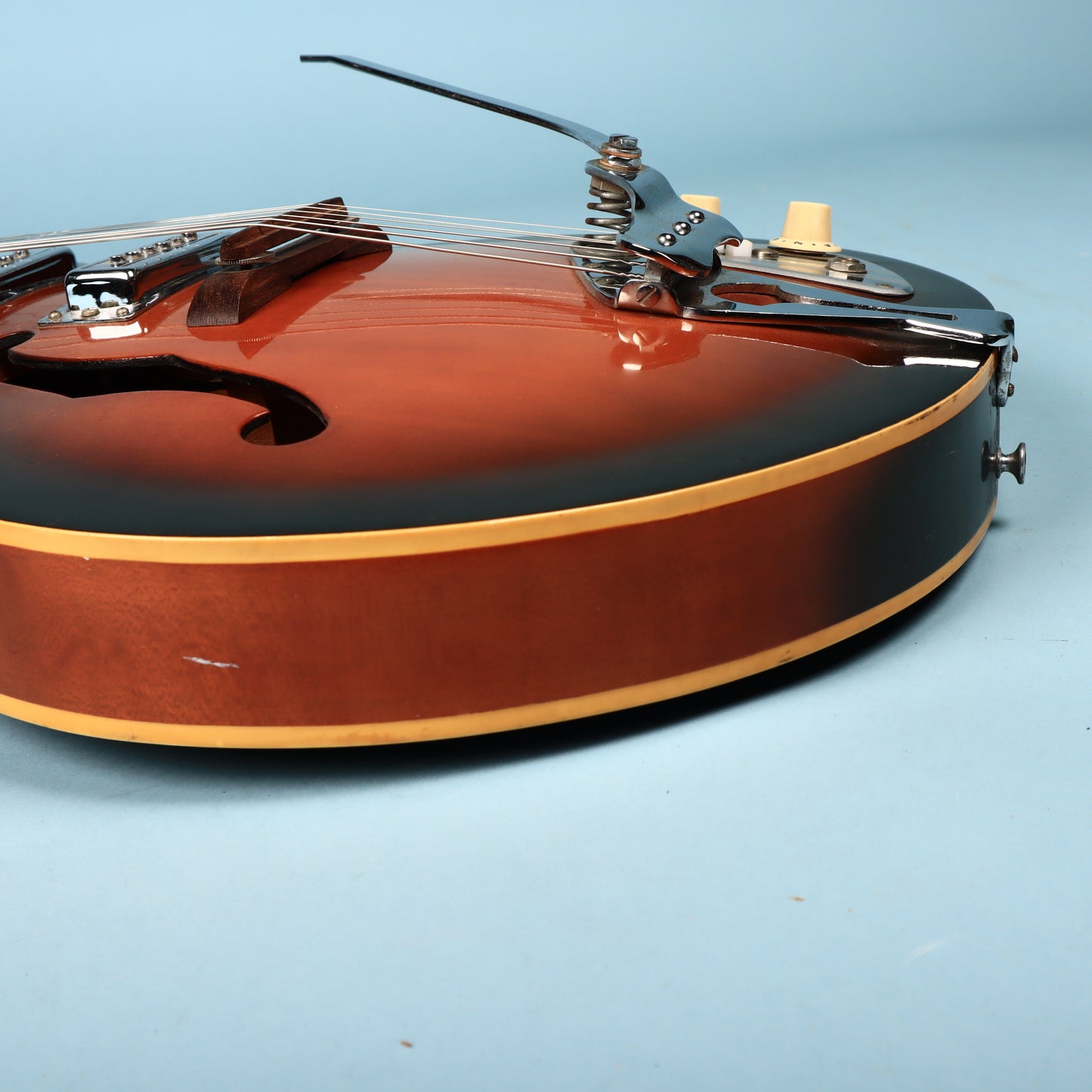 '60s Decca Teisco Hollowbody Sunburst 3 Pickup DMI 502 Electric Guitar