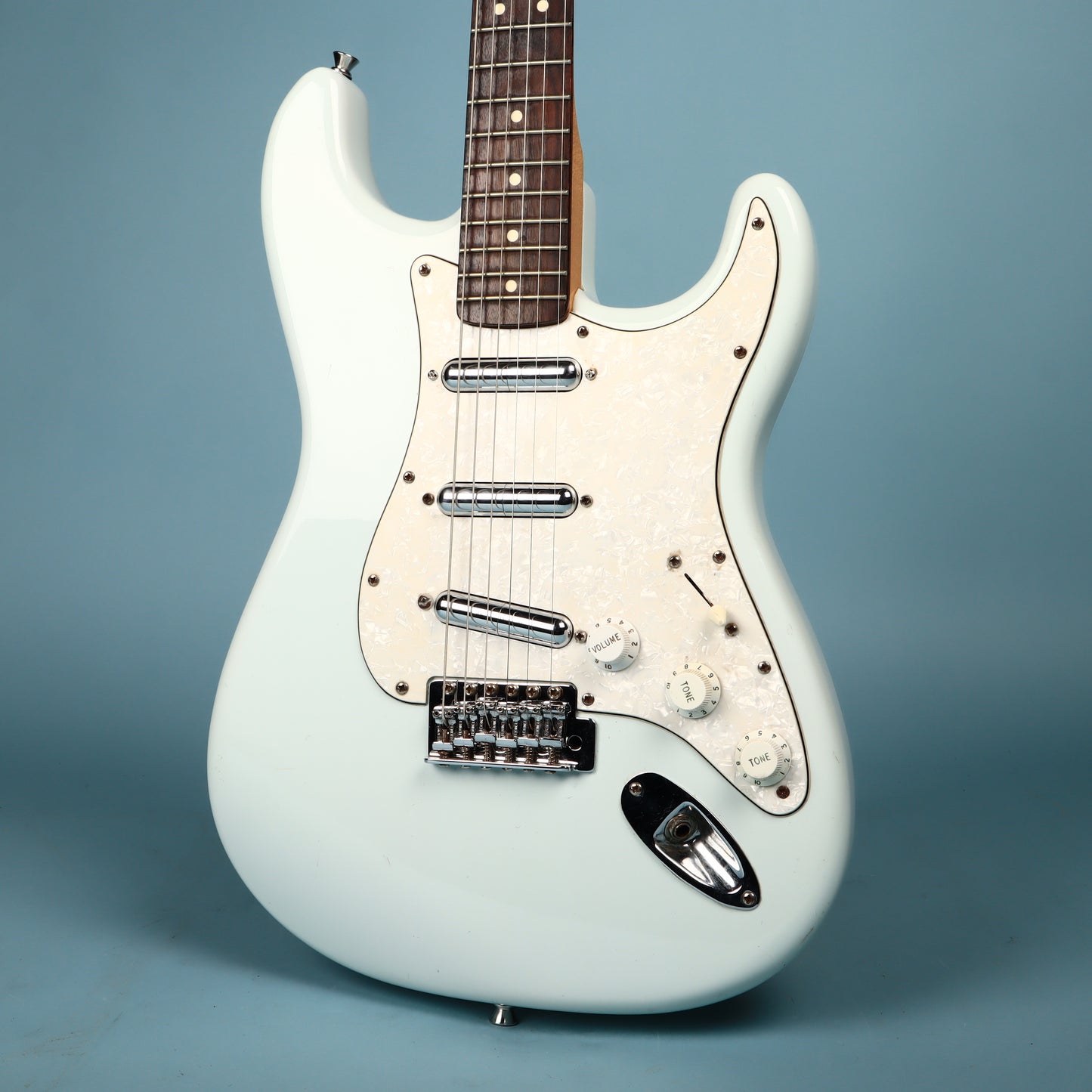 Squier Vintage Modified Surf Stratocaster Sonic Blue Rosewood Guitar Lipstick