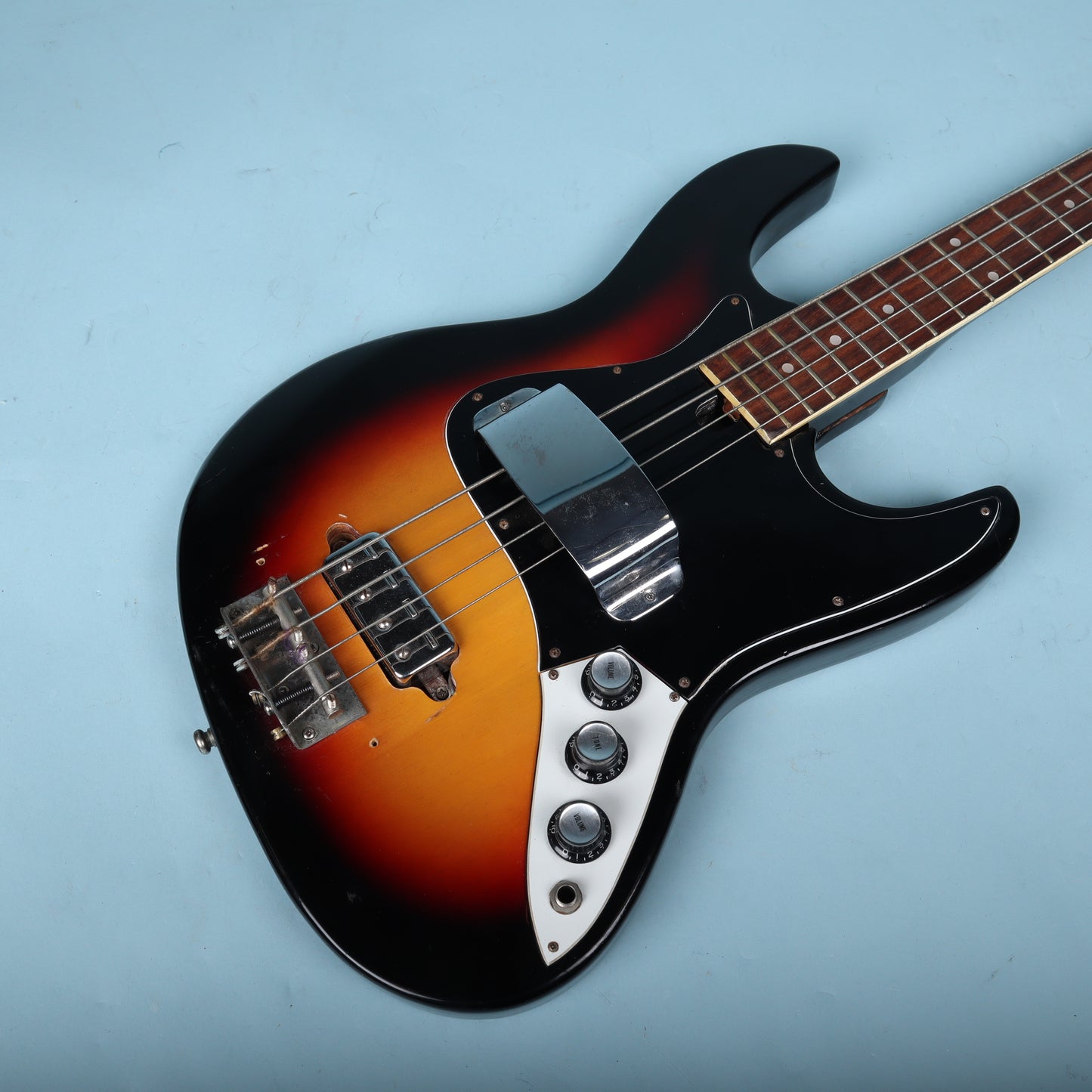 Vintage 1970's Kingston Antares Teisco Short Scale Jazz Bass