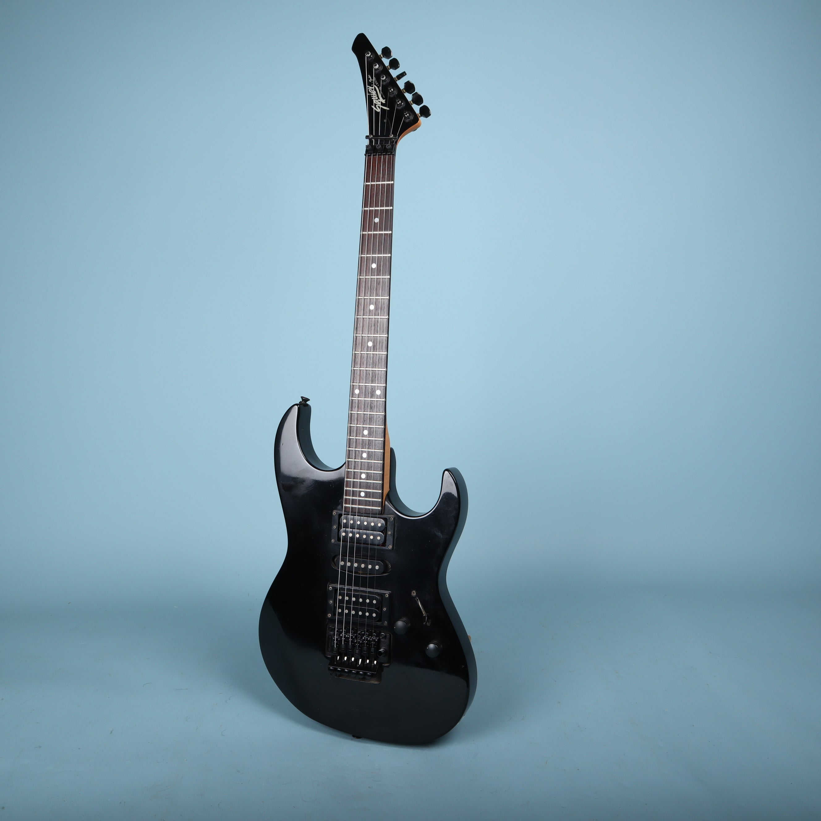 1989 Squier FR-212 Floyd Rose II Black Korea Reverse Headstock