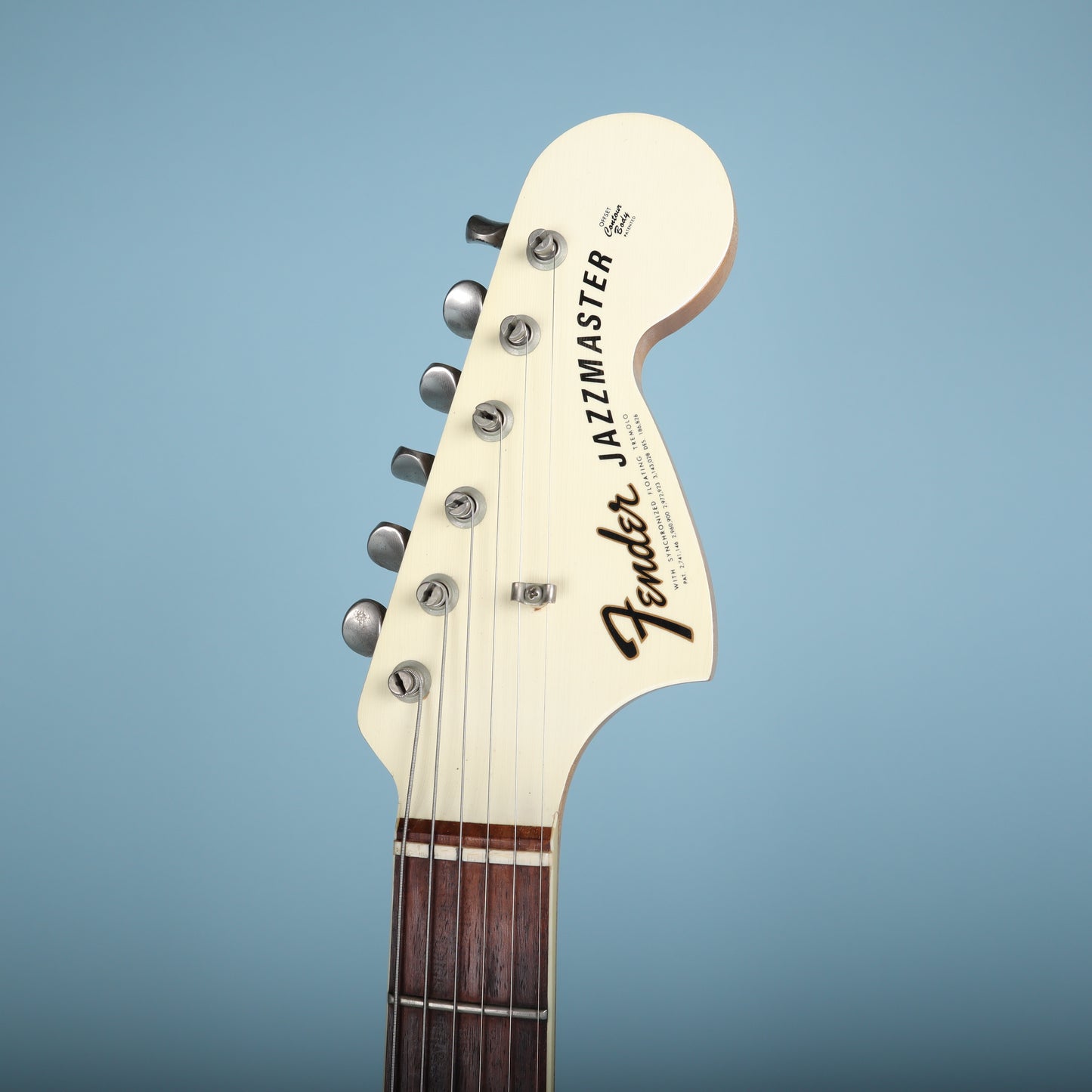 1966 Fender Jazzmaster Olympic White, Custom Color Matching Headstock