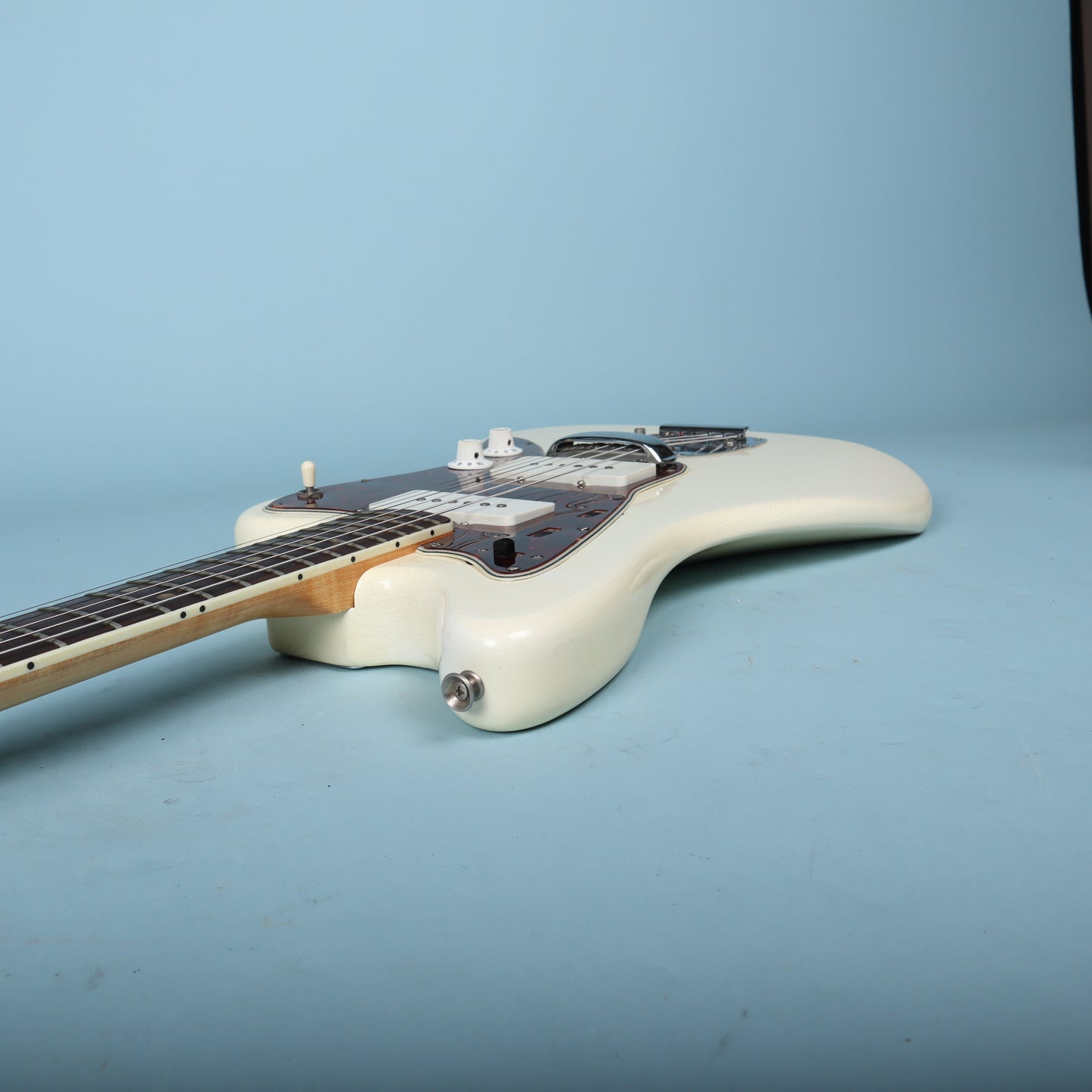 1966 Fender Jazzmaster Olympic White, Custom Color Matching Headstock
