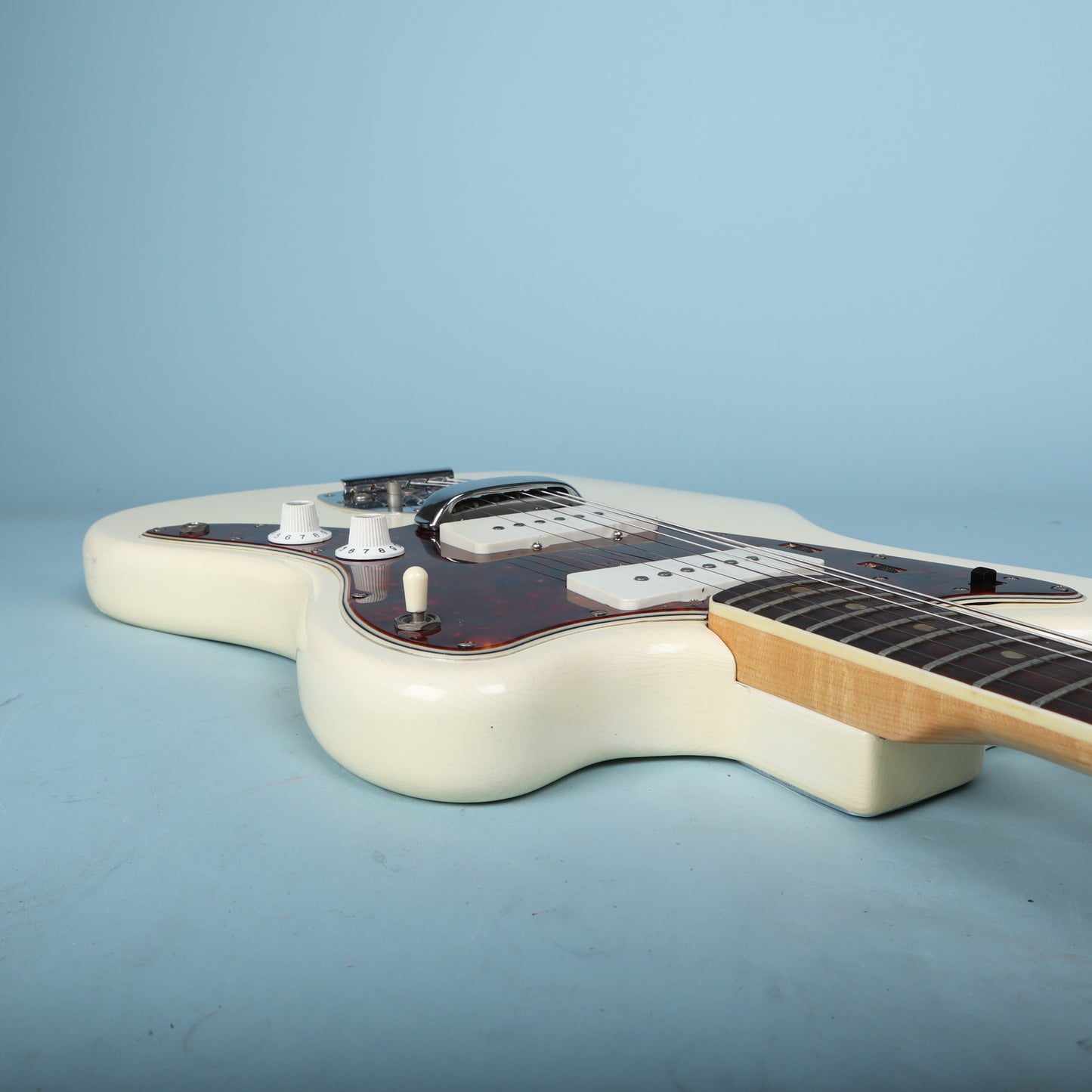 1966 Fender Jazzmaster Olympic White, Custom Color Matching Headstock