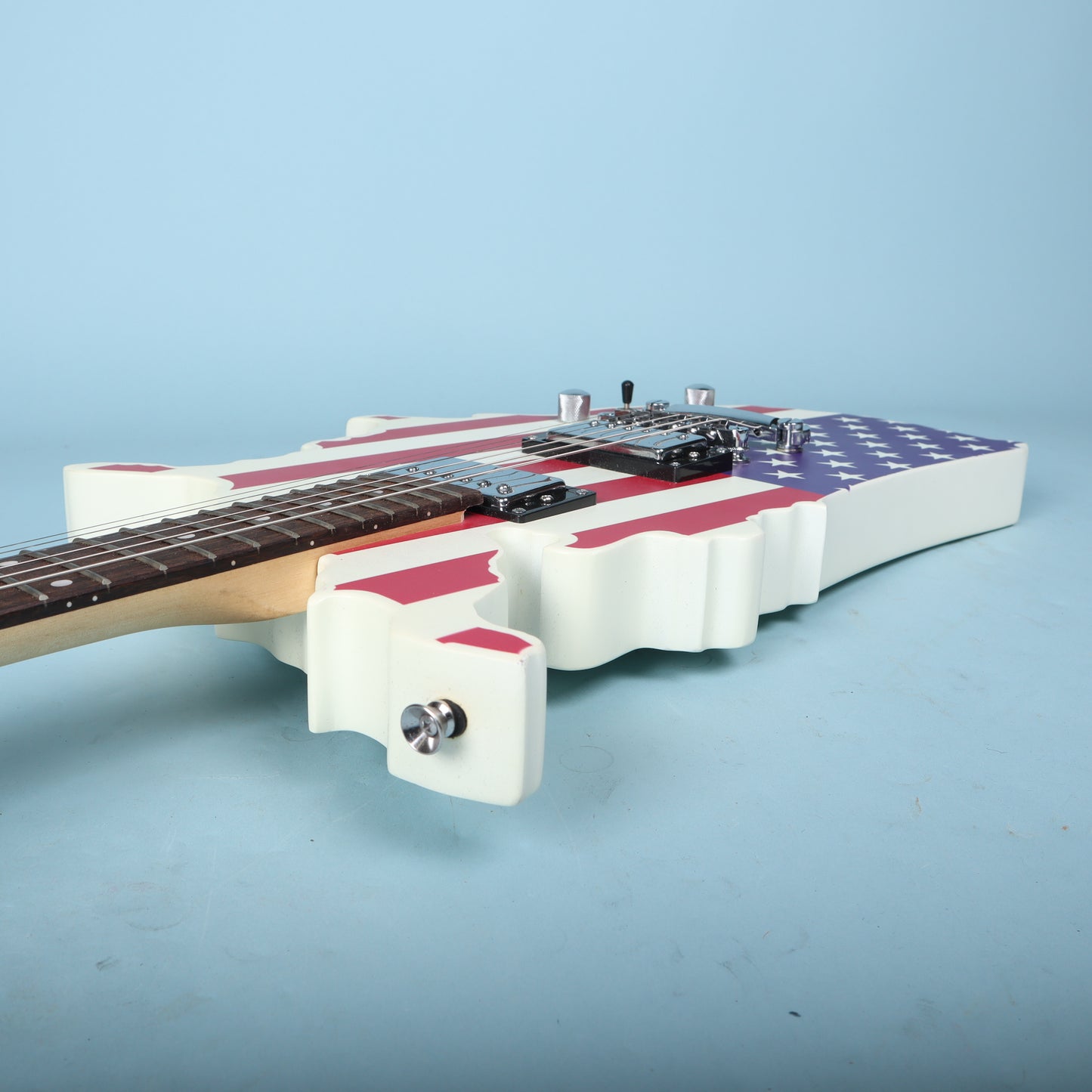Glen Burton USA Map Electric Guitar American Flag Graphic