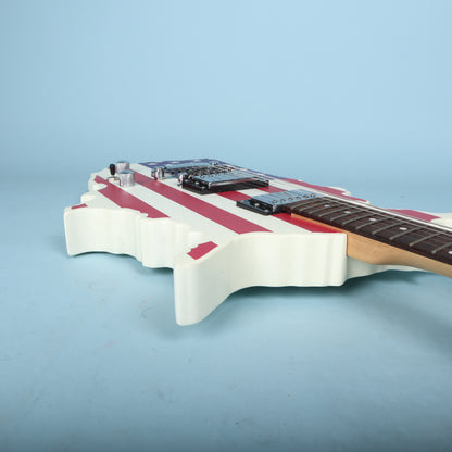 Glen Burton USA Map Electric Guitar American Flag Graphic