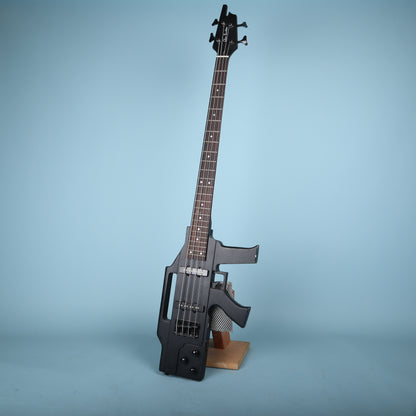 Glen Burton Machine Gun Electric Bass Guitar Matte Black