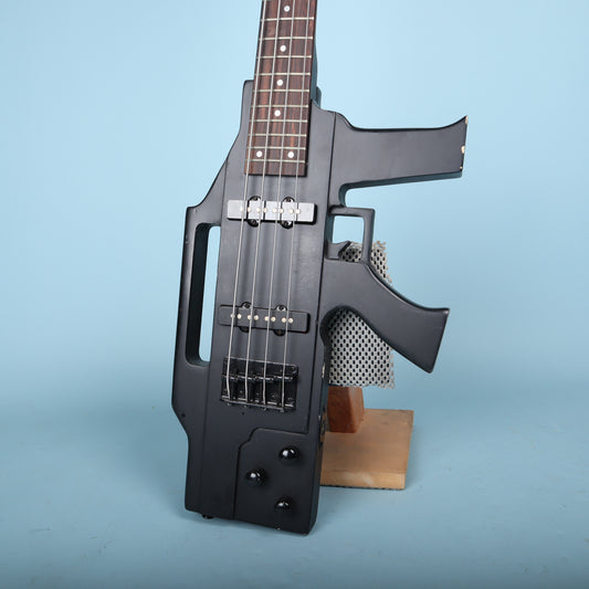 Glen Burton Machine Gun Electric Bass Guitar Matte Black