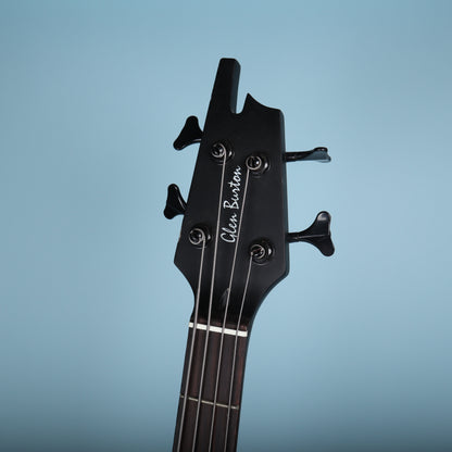 Glen Burton Machine Gun Electric Bass Guitar Matte Black