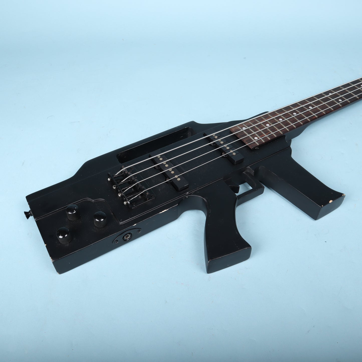 Glen Burton Machine Gun Electric Bass Guitar Matte Black