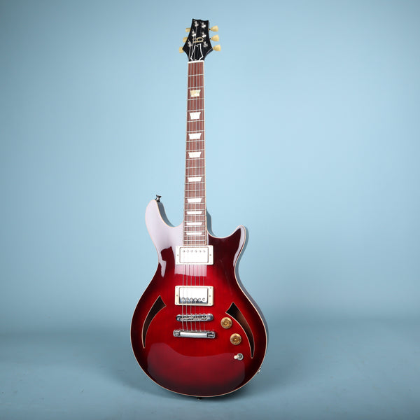 2010 Gene Baker b3 Water Semi-Hollow Mahogany Neck Crimson Burst