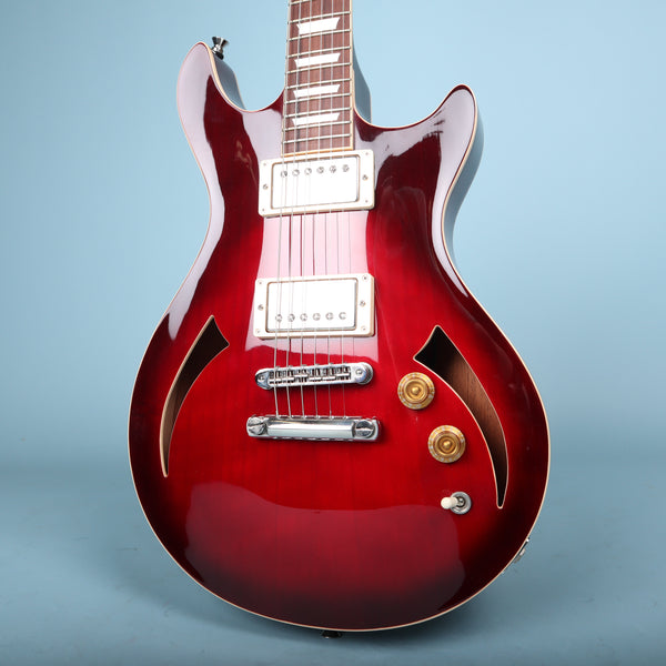 2010 Gene Baker b3 Water Semi-Hollow Mahogany Neck Crimson Burst