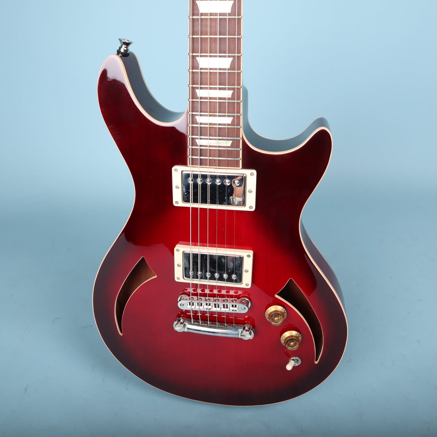 2010 Gene Baker b3 Water Semi-Hollow Mahogany Neck Crimson Burst
