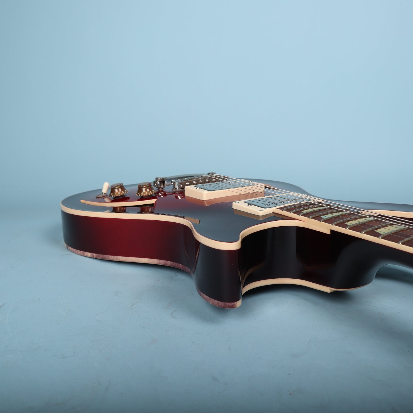 2010 Gene Baker b3 Water Semi-Hollow Mahogany Neck Crimson Burst