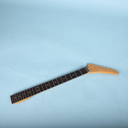 1980's Warmoth Birdseye Maple Explorer Guitar Neck Rosewood Floyd Rose Prep
