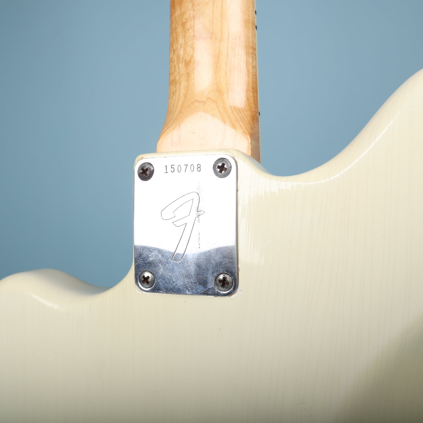 1966 Fender Jazzmaster Olympic White, Custom Color Matching Headstock