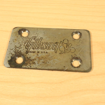 Vintage 1974 USA Gibson Grabber Bass Guitar Neck Plate Nickel 1975 1976