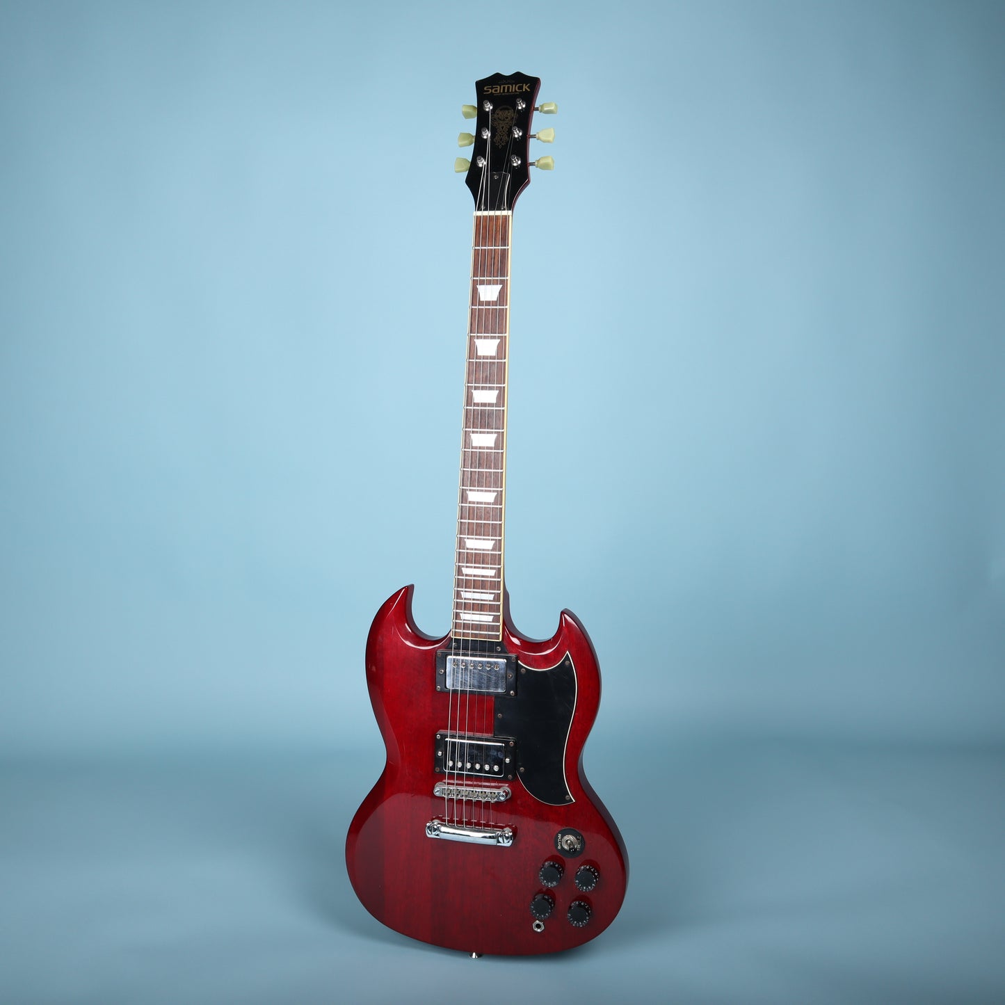 1996 Samick Artist Series SG Electric Guitar Cherry Red