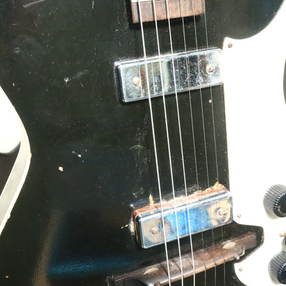 Silvertone 1420 Vintage Stratotone Black Electric Guitar