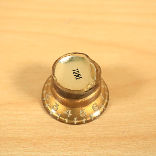 Vintage 1960's Gibson Gold Reflector Knob TONE Les Paul SG ES 1962 1970's